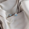 Silver Blue Butterfly Stud Earrings - 5mm - F04045 Alternative Image