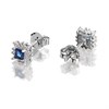 Silver Cubic Zirconia Cluster Stud Earrings - 5mm - F04047 Alternative Image