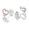 Silver Cubic Zirconia Heart Stud Earrings - 8mm - F04052 Alternative Image