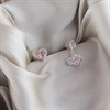 Silver Cubic Zirconia Heart Stud Earrings - 8mm - F04052 Alternative Image
