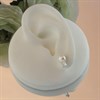Silver Cubic Zirconia And Freshwater Pearl Stud Earrings - 10mm - F04053 Alternative Image