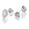 Silver Cubic Zirconia Teardrop Stud Earrings - 7mm - F04054 Alternative Image