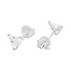 Silver Triangle Cubic Zirconia Stud Earrings - 5mm - F04058 Alternative Image