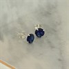 Silver Blue Cubic Zirconia Stud Earrings - 10mm - F04061 Alternative Image