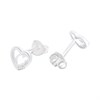 Silver Heart Cubic Zirconia Earrings - 7mm - F04062 Alternative Image