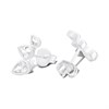 Silver Teardrop Cubic Zirconia Stud Earrings - 12mm - F04064 Alternative Image