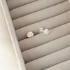 Silver Cubic Zirconia Knot Stud Earrings - 6mm - F04104 Alternative Image