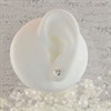 Silver Cubic Zirconia Knot Stud Earrings - 6mm - F04104 Alternative Image