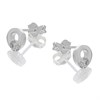 Silver Cubic Zirconia Circle Stud Earrings - 5mm - F04119 Alternative Image