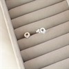 Silver Cubic Zirconia Circle Stud Earrings - 5mm - F04119 Alternative Image