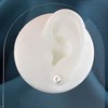 Silver Cubic Zirconia Circle Stud Earrings - 5mm - F04119 Alternative Image