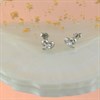 Silver Cubic Zirconia Heart Stud Earrings - 8mm - F04122 Alternative Image