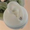 Silver Cubic Zirconia Heart Stud Earrings - 8mm - F04122 Alternative Image