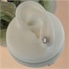 Silver Cubic Zirconia Cluster Stud Earrings - 8mm - F04128 Alternative Image