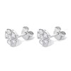 Silver Cubic Zirconia Flower Stud Earrings - 7mm - F0412 Alternative Image