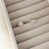 Silver Cubic Zirconia Flower Stud Earrings - 7mm - F0412 Alternative Image