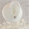 Silver Cubic Zirconia Flower Stud Earrings - 7mm - F0412 Alternative Image