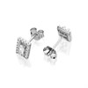 Silver Cubic Zirconia Halo Stud Earrings - 8mm - F04140 Alternative Image