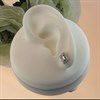 Silver Cubic Zirconia Halo Stud Earrings - 8mm - F04140 Alternative Image