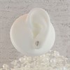Silver Cubic Zirconia Pear Halo Stud Earrings - 8mm - F04141 Alternative Image