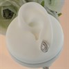 Silver Cubic Zirconia Halo Pear Stud Earrings - 9mm - F04148 Alternative Image