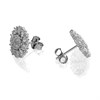 Silver Cubic Zirconia Cluster Stud Earrings - 11mm - F04149 Alternative Image