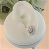 Silver Cubic Zirconia Cluster Stud Earrings - 11mm - F04149 Alternative Image