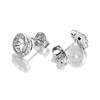 Silver Cubic Zirconia Knot Stud Earrings - 8mm - F04154 Alternative Image