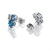 Silver Blue Cubic Zirconia Stud Earrings - F04159 Alternative Image