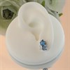 Silver Blue Cubic Zirconia Stud Earrings - F04159 Alternative Image