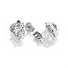 Silver Cubic Zirconia Knot Stud Earrings - 10mm - F04163 Alternative Image