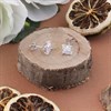Silver Cubic Zirconia Stud Earrings - 5mm - F04178 Alternative Image