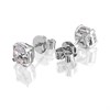 Silver Cubic Zirconia Stud Earrings - 7mm - F04179 Alternative Image