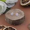 Silver Cubic Zirconia Stud Earrings - 7mm - F04179 Alternative Image