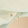 Silver Champagne Cubic Zirconia Stud Earrings - 5mm - F0417 Alternative Image