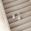 Silver Cubic Zirconia Stud Earrings - 10mm - F04180 Alternative Image