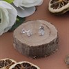 Silver Cubic Zirconia Daisy Stud Earrings - 6mm - F04182 Alternative Image