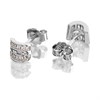Silver Half Hoop Stud Earrings - 6mm - F04183 Alternative Image