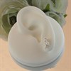 Silver Freshwater Pearl And Cubic Zirconia Stud Earrings - F04196 Alternative Image