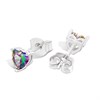 Silver Mystic Crystal Heart Stud Earrings - 5mm - F04198 Alternative Image