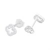 Silver Cubic Zirconia Clover Stud Earrings - F04204 Alternative Image