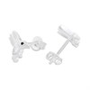 Silver Cubic Zirconia Hummingbird Stud Earrings - F04206 Alternative Image