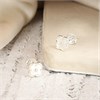 Silver Mother of Pearl Clover Stud Earrings - F04208 Alternative Image