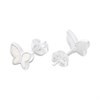 Silver Mother of Pearl Butterfly Stud Earrings - F04209 Alternative Image