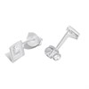 Silver Marquise CZ Rhombus Stud Earrings - F04214 Alternative Image
