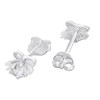 Silver CZ Bow Stud Earrings - F04215 Alternative Image