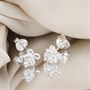 Silver CZ Bow Stud Earrings - F04215 Alternative Image