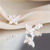 Silver CZ Butterfly Stud Earrings - F04217 Alternative Image