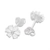 Silver Pear CZ Flower Cluster Stud Earrings - F04218 Alternative Image