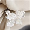 Silver CZ Flower Stud Earrings - F04219 Alternative Image